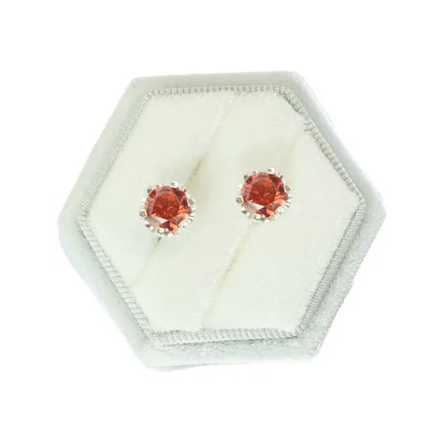 【BIOAM 佰歐安】一克拉紅寶石莫桑鑽耳環六爪花冠純銀後鎖式系列(女王節/過爐款/莫桑鑽耳環/不過敏):圖片 2