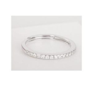 【BIOAM 佰歐安】微鑽貴人戒莫桑鑽開口戒/排戒純銀18K一入(女王節/過爐款/莫桑石戒指/不過敏)