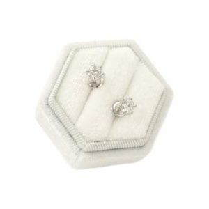 【BIOAM 佰歐安】0.5克拉莫桑鑽耳環後鎖六爪皇冠純銀鍍18K白金(女王節/過爐款/莫桑鑽耳環/不過敏)