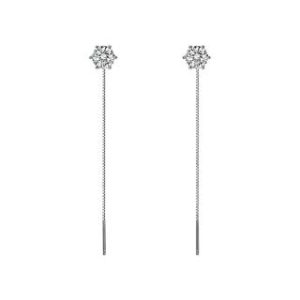 【BIOAM 佰歐安】1克拉莫桑鑽耳環六爪搖曳流星一對入(女王節/過爐款/莫桑鑽耳環/不過敏)