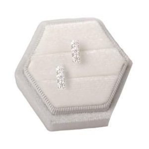 【BIOAM 佰歐安】60分莫桑鑽耳環三鑽之舞純銀後鎖式(女王節/過爐款/睡覺免摘/莫桑鑽耳環/不過敏)