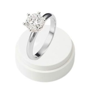 【BIOAM 佰歐安】兩克拉美鑽六爪皇冠莫桑鑽活口戒純銀鍍18K白金(女王節/過爐款/不過敏)