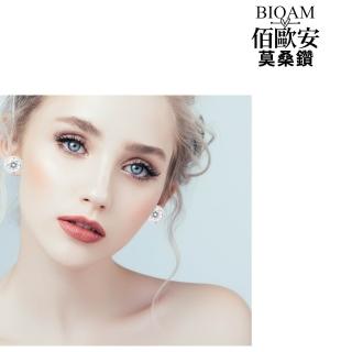 【BIOAM 佰歐安】兩克拉莫桑鑽耳環滿鑽光環純銀鍍18K白金(女王節/過爐款/莫桑鑽耳環/不過敏):圖片 5