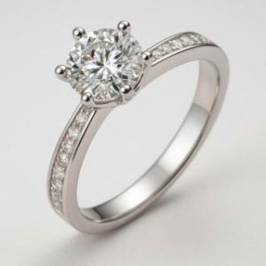 【BIOAM 佰歐安】一克拉美鑽星環莫桑鑽活口戒純銀鍍18K白金(女王節/過爐款/不過敏)