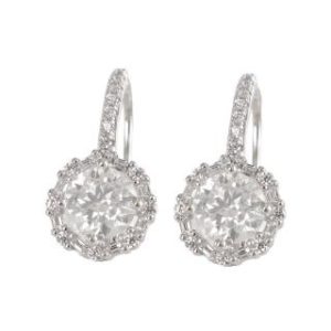 【BIOAM 佰歐安】一克拉滿鑽巨星白金莫桑鑽耳扣耳環純銀鍍18K(女王節/過爐款/莫桑鑽耳環/不過敏)