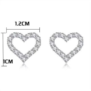 【BIOAM 佰歐安】微笑愛心純銀鍍18K莫桑鑽耳環(好運節/過爐款/超閃耀莫桑鑽耳環/八心八箭):圖片 4