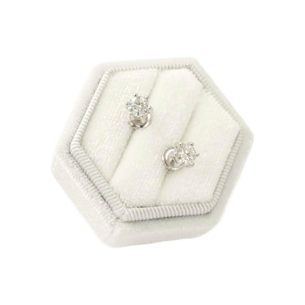 【BIOAM 佰歐安】0.5克拉莫桑鑽耳環後鎖六爪皇冠純銀鍍18K白金(好運節/過爐款/莫桑鑽耳環)