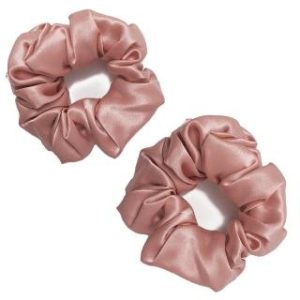 【BIOAM 佰歐安】天然蠶絲甜甜圈護髮髮圈玫瑰金色兩入(丸子頭/馬尾/護髮髮圈/局部髮捲/女王節)