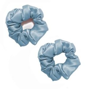 【BIOAM 佰歐安】天然蠶絲甜甜圈護髮髮圈水嫩藍兩入(丸子頭/馬尾/護髮髮圈/局部髮捲/女王節)