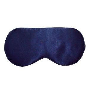 【BIOAM 佰歐安】天然蠶絲大尺寸舒眠眼罩深藍色(蠶絲眼罩/睡眠遮光熟睡/好運節)