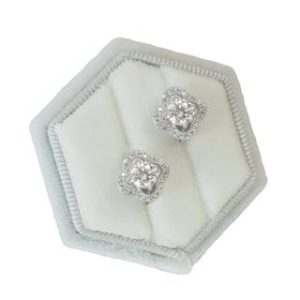 【BIOAM 佰歐安】0.5克拉莫桑鑽耳環小幸運四葉草(女王節/過爐款/莫桑鑽耳環/不過敏)