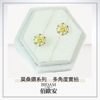 【BIOAM 佰歐安】一克拉莫桑鑽耳環六爪花冠純銀後鎖式系列(女王節/過爐款/睡覺免摘/莫桑鑽耳環/不過敏):圖片 5