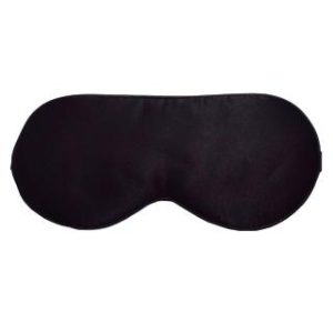 【BIOAM 佰歐安】天然蠶絲大尺寸舒眠眼罩黑色(蠶絲眼罩/睡眠遮光熟睡/女王節)