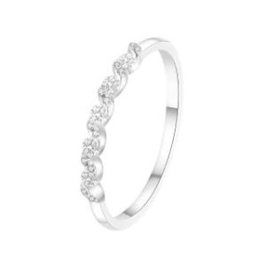 【BIOAM 佰歐安】莫桑鑽線戒/排戒招好運璀璨循環純銀18K一入(女王節/過爐款/莫桑鑽戒指/不過敏)