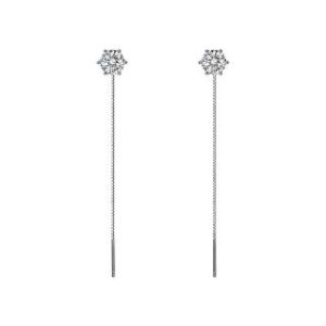 【BIOAM 佰歐安】1克拉莫桑鑽耳環六爪搖曳流星1對入(女王節/過爐款/莫桑鑽耳環/不過敏)