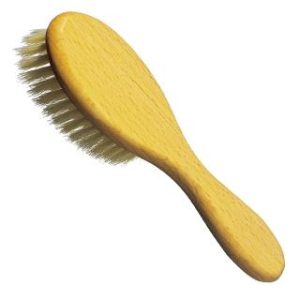 【FALLER 芙樂】德國製山羊溫和寶寶嬰兒用髮梳柔軟山羊毛(乾刷/按摩梳頭潔顏/女王節)