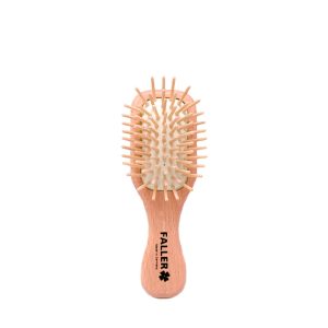 【FALLER 芙樂】德國製FSC迷你櫸木氣墊好按摩木齒梳 防靜電柔順直髮(氣墊好按摩梳/梳頭按摩美容/好運節)