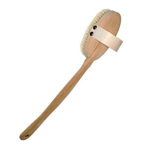 【FALLER 芙樂】德國製白豚鬃筋膜放鬆按摩刷 深層肌膚放鬆按摩 可拆式(乾刷/沐浴按摩美容/好運節)