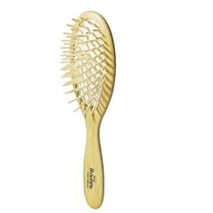 【FALLER 芙樂】德國製FSC橢圓櫸木氣墊好按摩木齒梳(氣墊好按摩梳/梳頭按摩美容/女王節)