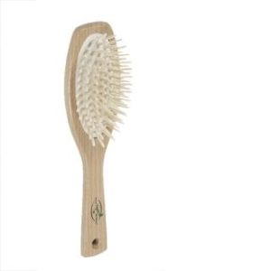 【BRAUN WETTBURG 珀薇】德國製好舒壓圓形大木齒氣墊好按摩梳(氣墊好按摩梳/梳頭按摩美容/女王節)