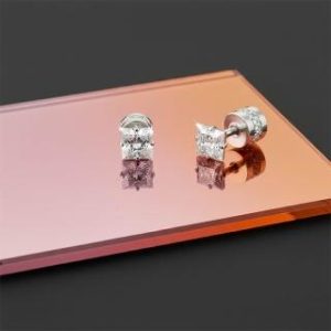 【耀眼美人】超閃耀60分克拉星光公主方鑽莫桑鑽耳環鈦閃耀/鈦鋼耳環後鎖式(D色女王節/莫桑鑽耳環/年貨節)