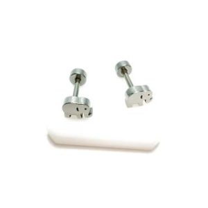 【耀眼美人】微觀現象鈦閃耀/鈦剛耳環鎖式耳環一對入(過爐款/耳環/造型美容美感品味/女王節)