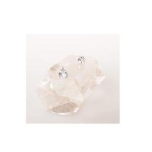 【耀眼美人】閃耀銀色大心星雙鋯石鑽鈦閃耀不銹鋼耳環兩組入(女王節/造型美容美感品味/過爐款)