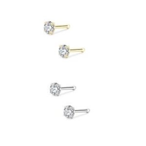 【耀眼美人】閃耀鋯石鑽金/銀色養耳棒鈦閃耀/鈦鋼耳環(過爐款/女王節/造型美容美感品味)