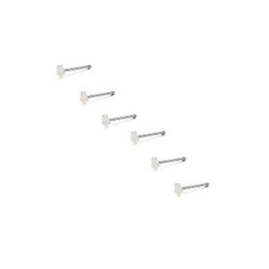 【耀眼美人】迷你小花養耳棒鈦閃耀/鈦鋼耳環六入(過爐款/耳環/造型美容美感品味/女王節)