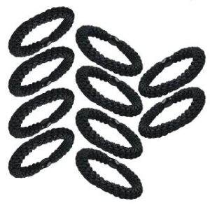 【耀眼美人】時尚編織彈力髮圈耀眼黑10入(髮圈/造型美容頭髮整理/女王節)