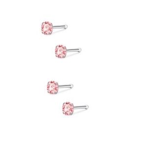 【耀眼美人】閃耀紅寶鋯石鑽養耳棒鈦閃耀/鈦鋼耳環(過爐款/女王節/造型美容美感品味)