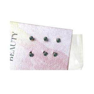 【耀眼美人】翡翠深綠迷你鋯石鑽/養耳棒鈦閃耀/鈦鋼耳環六入(過爐款/女王節/造型美容美感品味)