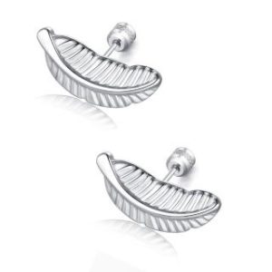 【耀眼美人】自由之翼後鋯石鑽轉式鈦閃耀/鈦鋼耳環(過爐款/耳環/造型美容美感品味/女王節)