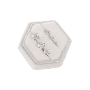 【耀眼美人】超閃耀6/20/60分1/1.6/2克拉莫桑鑽耳環套組鈦鋼後鎖式(女王節/過爐款/莫桑鑽耳環/不過敏)