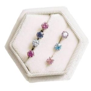 【耀眼美人】超閃耀7對彩鑽莫桑鑽耳環套組鈦閃耀/鈦鋼耳環後鎖式(八心八箭/莫桑彩鑽/女王節)