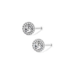 【耀眼美人】微鑽光環鋯石鑽養耳棒鈦閃耀/鈦鋼耳環兩入(過爐款/女王節/造型美容美感品味)