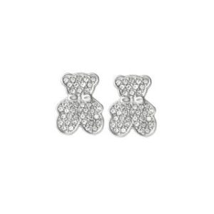 【耀眼美人】不鏽鋼鈦閃耀滿鑽小熊寶寶耳環(過爐款/耳環/造型美容美感品味/女王節)