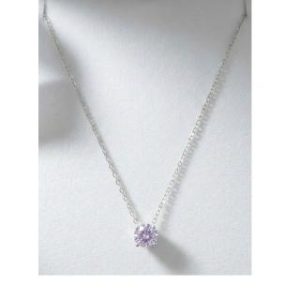 【耀眼美人】超閃耀0.5克拉淺紫星韻美星鑽莫桑鑽項鍊鈦閃耀/鈦鋼項鍊(八心八箭/莫桑鑽氣質項鍊/女王節)
