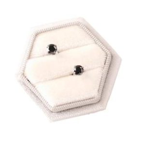 【耀眼美人】超閃耀一克拉黑鑽皇冠莫桑鑽耳環鈦閃耀/鈦鋼耳環後鎖式(八心八箭/莫桑黑鑽耳環/女王節)