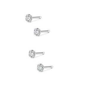 【耀眼美人】閃耀鋯石鑽養耳棒鈦閃耀/鈦鋼耳環(過爐款/女王節/造型美容美感品味)