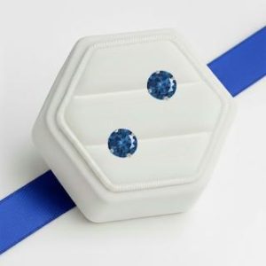 【耀眼美人】超閃耀兩克拉藍寶石星鑽王者星鑽莫桑鑽耳環鈦閃耀/鈦鋼耳環後鎖式(八心八箭/女王節)