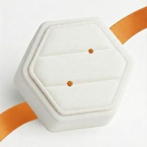 【耀眼美人】超閃耀6分暖陽橘鑽莫桑鑽耳環鈦閃耀/鈦鋼耳環後鎖式(八心八箭/莫桑鑽耳環/女王節)