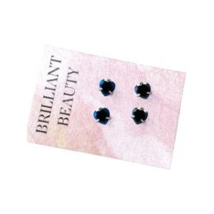 【耀眼美人】藍寶石愛心鋯石鑽養耳棒鈦閃耀/鈦鋼耳環(過爐款/女王節/造型美容美感品味)