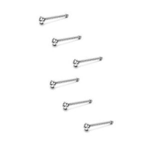 【耀眼美人】迷你鋯石鑽/銀色養耳棒鈦閃耀/鈦鋼耳環六入(過爐款/女王節/造型美容美感品味)