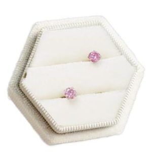 【耀眼美人】超閃耀60分粉紅寶石莫桑鑽耳環鈦閃耀/鈦鋼耳環後鎖式(過爐款/八心八箭/莫桑鑽耳環/女王節)