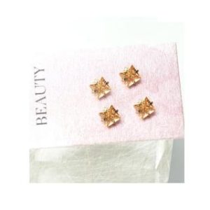 【耀眼美人】閃耀公主方玫瑰金香檳鋯石鑽1.2克拉鈦閃耀不鏽鋼耳環(女王節/造型/過爐款/美容美感品味)